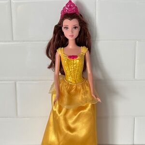 DISNEY Sparkling Princess BELLE Toy Doll Beauty & the Beast Barbie Tiara 2012